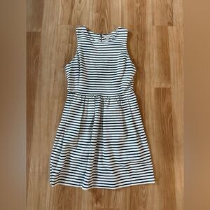 J. Crew Black and White Striped Dress